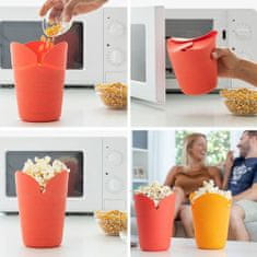 Northix 2x skládací misky na popcorn do mikrovlnné trouby 