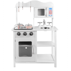 BB-Shop Bílá dřevěná kuchyňka pro děti indukce