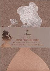 Disney MINI NOTEBOOKS - mini poznámkový blok 3v1 DISNEY PRINCESS