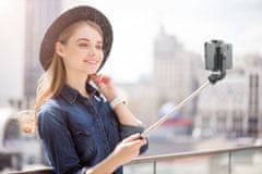 CellularLine Bluetooth selfie tyč Freedom s funkcí tripodu, černá