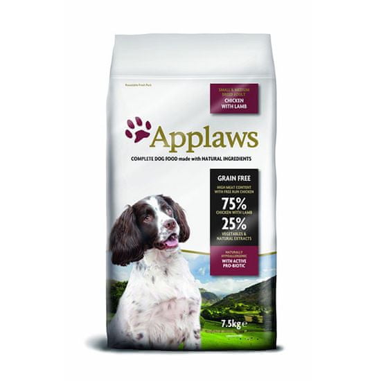 Applaws granule Dog Adult Small & Medium Breed Kuře s jehněčím 2kg