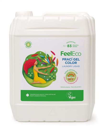 FeelEco prací gel Color na barevné prádlo - 5 l