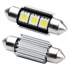 Rabel LED autožárovka 41 mm Canbus 3 smd 5050 C5W C10W C15W SV8,5 bílá
