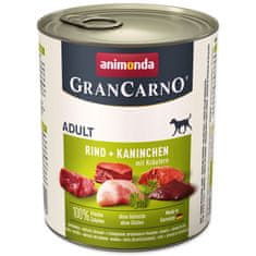 Animonda Konzerva Gran Carno hovězí + králík + bylinky 800 g