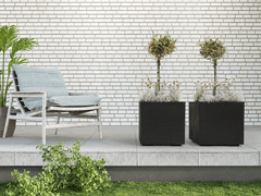 Prosperplast Čtvercový květináč KARO ECO 400 beton | Černá