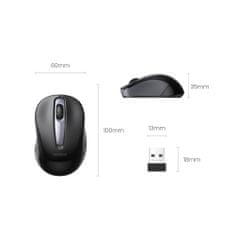 Ugreen MU003 USB bezdrôtová myš, černá