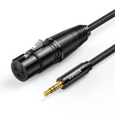 Ugreen AV182 audio kabel 3.5mm mini jack / XLR 1m, černý