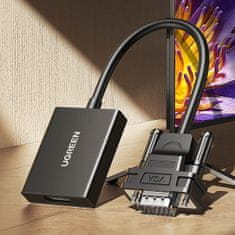 Ugreen CM513 adaptér VGA / HDMI 0.15m, černý