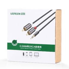 Ugreen AV116 audio kabel 3.5mm mini jack / 2RCA 1.5m, černý
