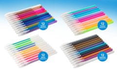 Grafix Gelová pera / propisky barevné v plastovém boxu sada 48ks - pastelové, neonové, třpytivé, metalické