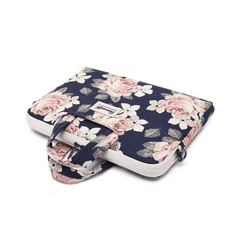 BB-Shop Canvaslife Navy Blue Laptop Case Bag 13' 14" Flowers Roses
