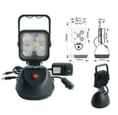 Stualarm AKU LED světlo s magnetem, 5x3W, 220x115mm (wl-Li15)