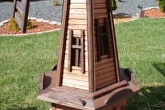 Drew-Handel Dřevěný větrný mlýn na zahradu W71S/D 170cm LED