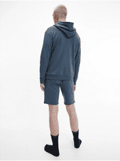 Calvin Klein Šedomodrá pánská mikina s kapucí Calvin Klein Jeans S