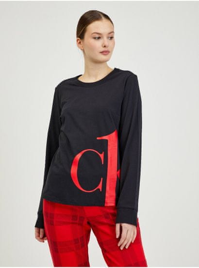 Calvin Klein Černé dámské tričko na spaní Calvin Klein Underwear