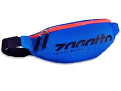 ZAGATTO Pánská modrá ledvinka s logem, velká sportovní bederní taška, jedno oddělení s přezkou a zipem, prostorná, lehká, ledvinka s nastavitelným obvodem pasu, 15x39x10 / ZG60