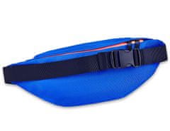 ZAGATTO Pánská modrá ledvinka s logem, velká sportovní bederní taška, jedno oddělení s přezkou a zipem, prostorná, lehká, ledvinka s nastavitelným obvodem pasu, 15x39x10 / ZG60