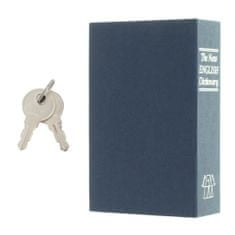 Rottner BookCase úschovná kazeta modrá | Cylindrický zámek | 11.6 x 18.2 x 5.2 cm