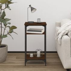 Greatstore Odkládací stolek hnědý dub 40 x 30 x 75 cm kompozitní dřevo