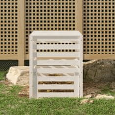 shumee Kompostér bílý 63,5 x 63,5 x 77,5 cm masivní borové dřevo