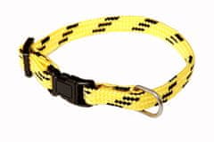 BAFPET Popruhové obojky NYLON, barevno-černé Barva: Žlutá, Rozměr: 10mm x 18-26cm 18105