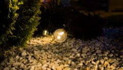 LUMILED Zahradní svítidlo LED světelný řetěz 7,5m GIRLANDA GLADI 2 s 20x LED dekorativní koule 3000K Teplá bílá