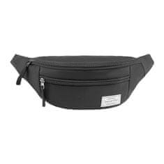 ZAGATTO Pánská / dámská černá sportovní ledvinka, prostorná, jednokomorová bederní taška s nastavitelným popruhem, lehká nepromokavá ledvinka, 13x37x9 / ZG57