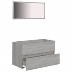 shumee 2dílný set koupelnového nábytku šedý sonoma kompozitní dřevo
