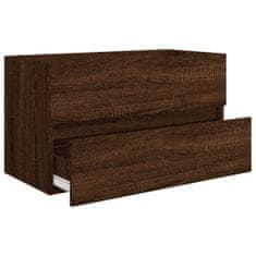 shumee 2dílný set koupelnového nábytku hnědý dub kompozitní dřevo