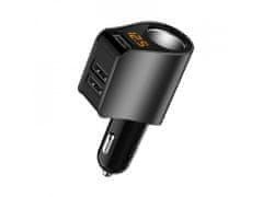 Bomba Nabíječka do auta-LED, 3x USB Barva: Černá