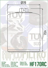 Hiflofiltro Olejový filtr HF170CRC Racing chrom