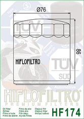 Hiflofiltro Olejový filtr HF174B černá