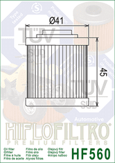 Hiflofiltro Olejový filtr HF560