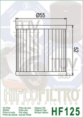 Hiflofiltro Olejový filtr HF125