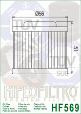 Hiflofiltro Olejový filtr HF569
