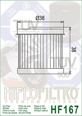 Hiflofiltro Olejový filtr HF167