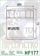 Hiflofiltro Olejový filtr HF177