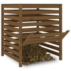 Greatstore Kompostér medově hnědý 82,5x82,5x99,5 cm masivní borové dřevo