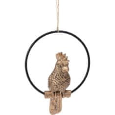 Home&Styling Dekorační figurka papoušek v kruhu, výška 22,1 cm