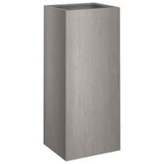Vidaxl Truhlík šedý 32 x 27,5 x 75 cm povětrnostně odolná ocel