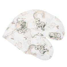 NEW BABY Povlak na kojící polštář Sloníci bílo-šedý