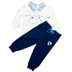 Kidaxi Set kalhoty a tričko z bavlny, tmavě modrá, 74