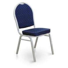 KONDELA Konferenční židle Jeff 2 New - tmavě modrá / šedá