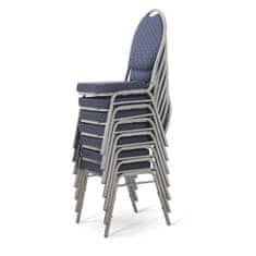 KONDELA Konferenční židle Jeff 2 New - tmavě modrá / šedá