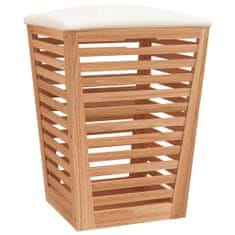Greatstore Koupelnová stolička 40,5 x 40,5 x 56 cm masivní ořechové dřevo
