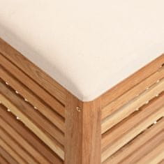 Greatstore Koupelnová stolička 40,5 x 40,5 x 56 cm masivní ořechové dřevo