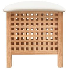 shumee Koupelnová stolička 48 x 47,5 x 52 cm masivní ořechové dřevo