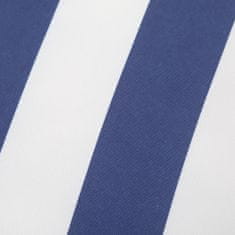 Greatstore Polštáře 4 ks modré a bílé pruhy 54 x 55 x 12 cm textil