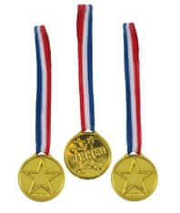 Unique Vítězné medaile 24ks plastové