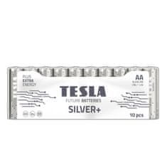Tesla Batteries TESLA AA SILVER+ Alkaline 10 ks Shrink LR06 NEW